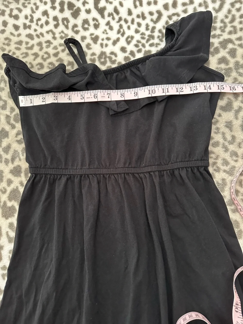 Old Navy Girls One Shoulder Elastic Waist Summer Dress in Black Size XL 14